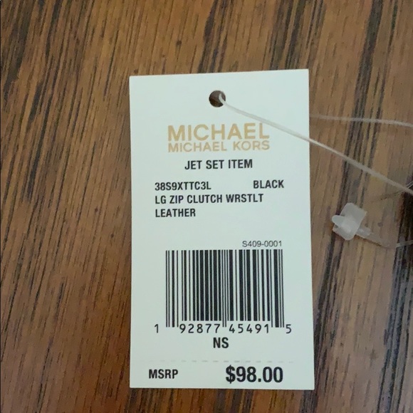 Michael Kors Jet Set Black Clutch Wristlet - Picture 5 of 7